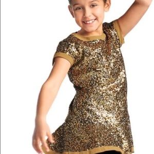 American Girl gold sequence tunic sz M (8-10)